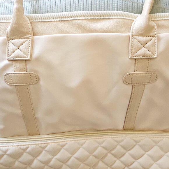 NWOT LOULU MODERN WEEKENDER TRAVEL BAG & CHARGING CORD w/ PADDED SHOULDER STRAP - Picture 3 of 16